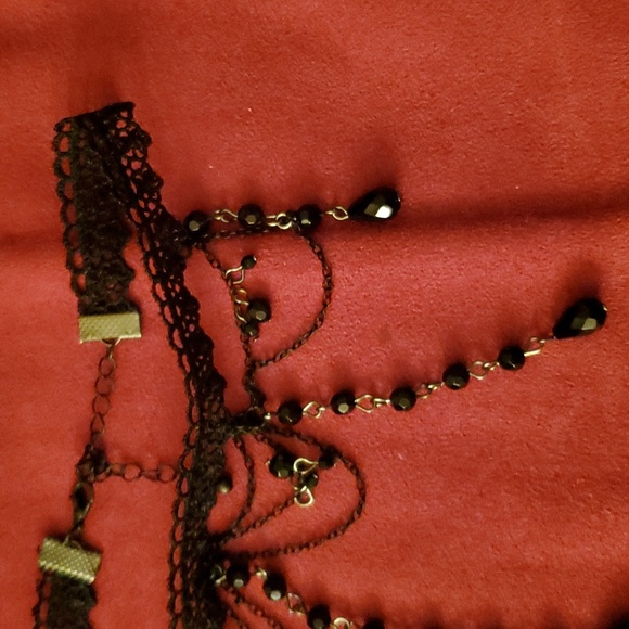 *NWT* Hot Topic's Cosmic Aura Black Lace Beaded Choker - Picture 4 of 16